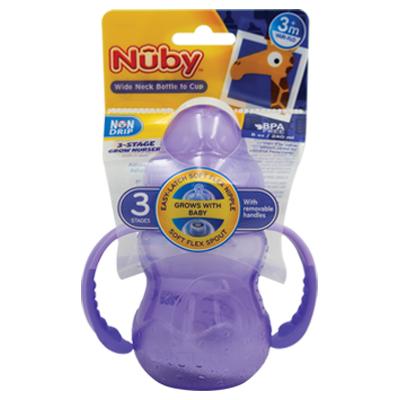 Nuby Baby Bottle 8 oz W/Handles (DL/2)