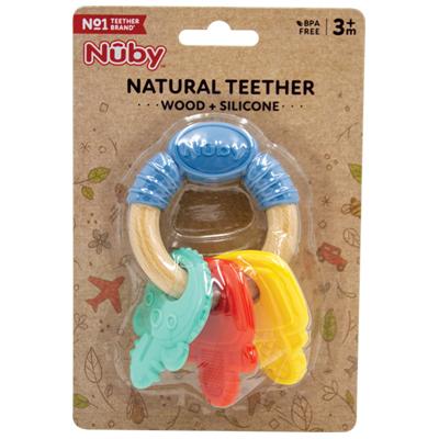 Nuby Natural Teether Wood & Silicone Key (DL/4)