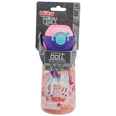 Nuby Thirsty Kids Flip-It Bolt Tritan Cup 15 oz (DL/2)