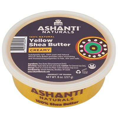 Ashanti 100% Shea Butter Soft & Creamy 8 oz (CS/12) Yellow