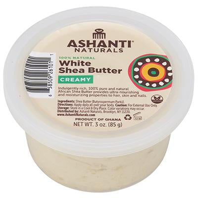Ashanti 100% Shea Butter Soft & Creamy 3 oz (CS/24) White
