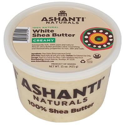 Ashanti 100% Shea Butter Soft & Creamy 15 oz (CS/6) White