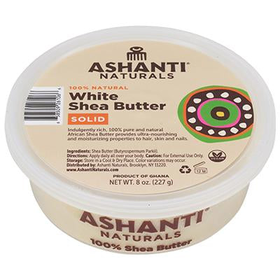 Ashanti 100% Shea Butter Solid 8 oz (CS/12) White