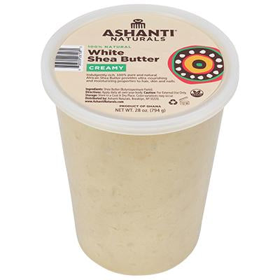 Ashanti 100% Shea Butter Soft & Creamy 28 oz (CS/6) White
