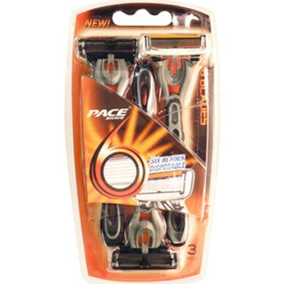 Pace Mens Shave 6 Blade Disposable 3'S (DL/3)