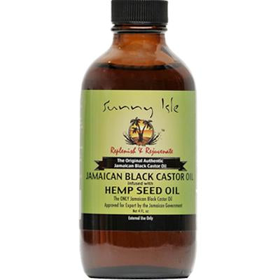 Sunny Isle Jamaican Black Castor Oil W/Hemp Oil 4oz CS/
