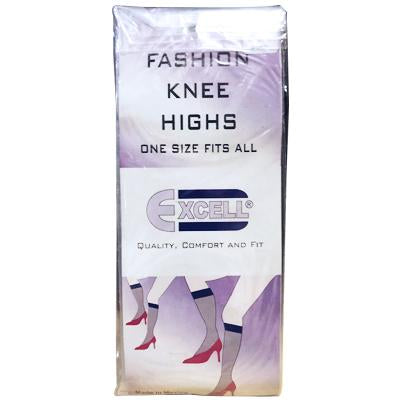 Excell Fashion Knee Highs One Size Oatmeal (DL/12)