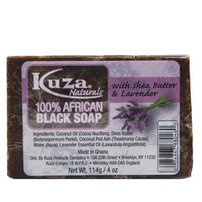 Kuza 100% African Black Soap 4oz Lavender (CS/24)