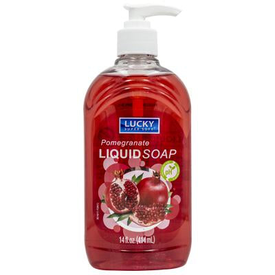 Lucky Super Soft Clear Liquid Soap 14oz Pomegranate (CS/12)