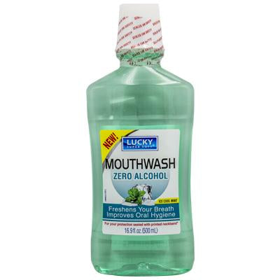 Lucky Super Soft Mouthwash 16.9oz Ice Cool Mint Alcoh Fr