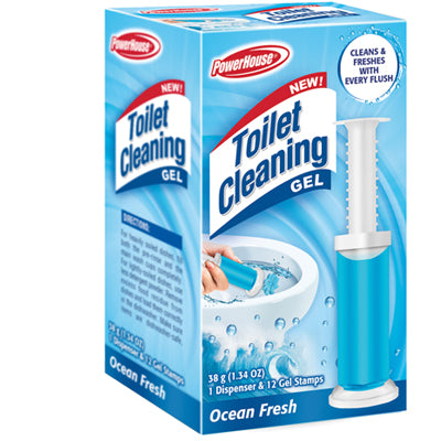 POWERHOUSE TOILET CLEANING GEL KIT(DISP/STAMPS)1.34oz OCEAN FRESH