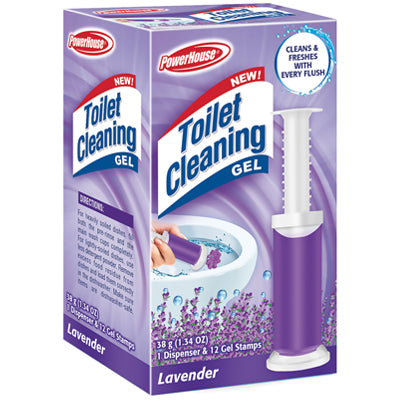 POWERHOUSE TOILET CLEANING GEL  KIT(DISP/STAMPS)1.34oz LAVENDER