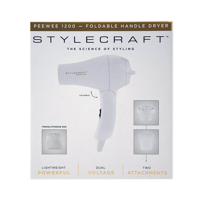 Stylecraft Foldable Handle Dryer Peewee 1200 White