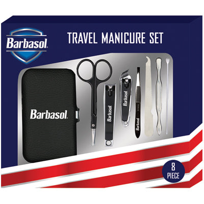 BARBASOL 8pc TRAVEL MANICURE   SET