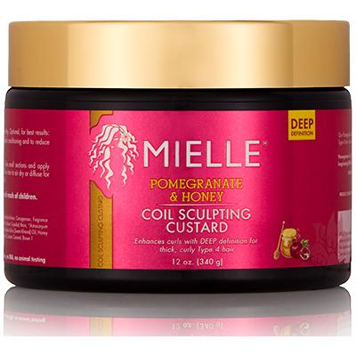 MIELLE POMEGRANATE & HONEY COILSCULPTING CUSTARD 12oz (cs/6)