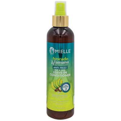 MIELLE AVOCADO & TAMANU ANTI- FRIZZ LEAVE-IN COND 8oz (cs/6)