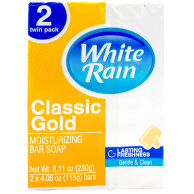 WHITE RAIN BAR SOAP GOLD 4.06oz 12/2's (cs/12)