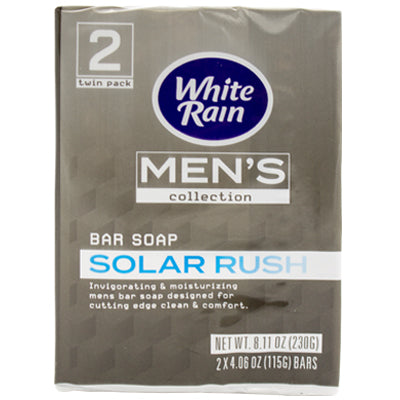 WHITE RAIN BAR SOAP MENS 4.06ozSOLAR RUSH 12/2's (cs/12)