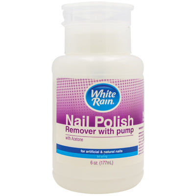 WHITE RAIN NAIL POLISH REMOVER 6oz PUMP (cs/12)